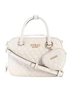 Atabey Box Satchel Bag in Off White