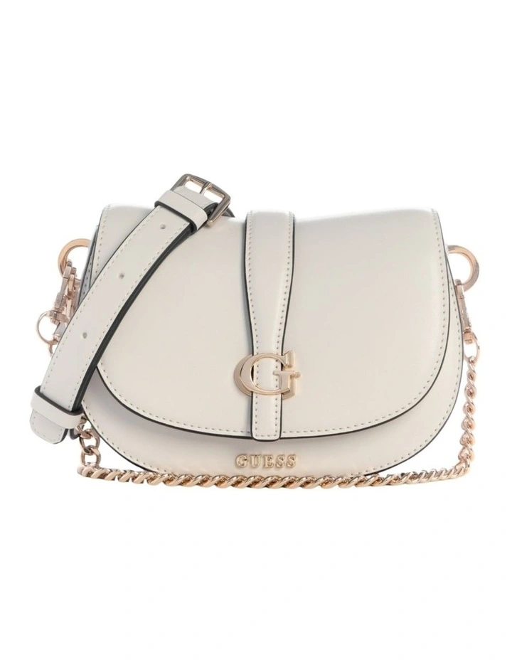 Carrie Mini Flap Crossbody Bag in Stone image 1