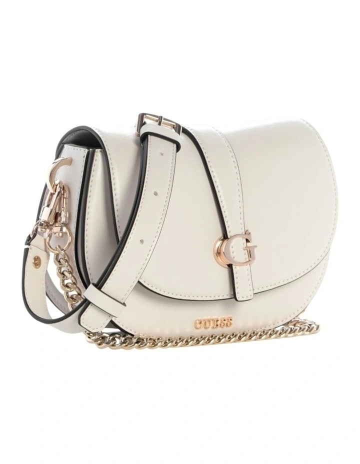 Carrie Mini Flap Crossbody Bag in Stone image 3