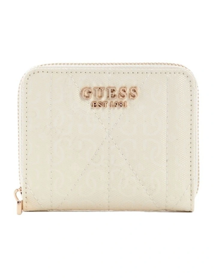 Aldina Small Zip Around Wallet in Off White image 1