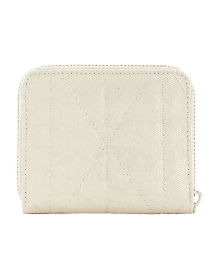 Aldina Small Zip Around Wallet in Off White image 2