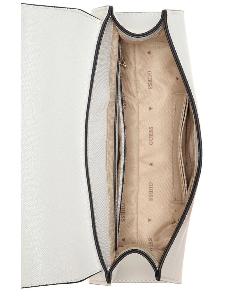 Patsie Top Handle Flap Bag in Off White image 6