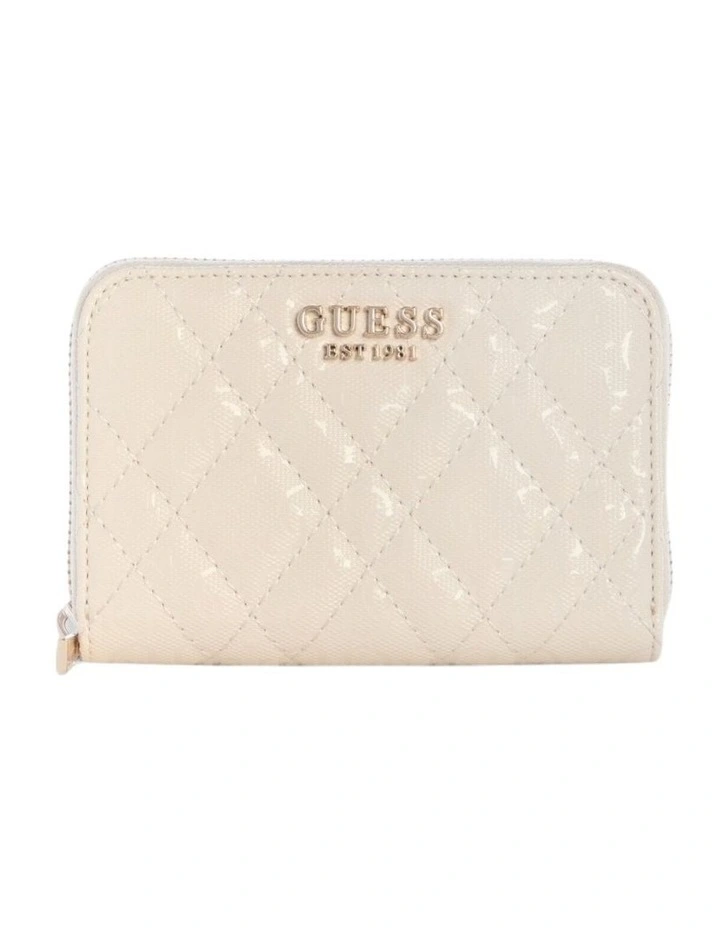 Isemay Medium Zip Around Wallet in Cream image 1