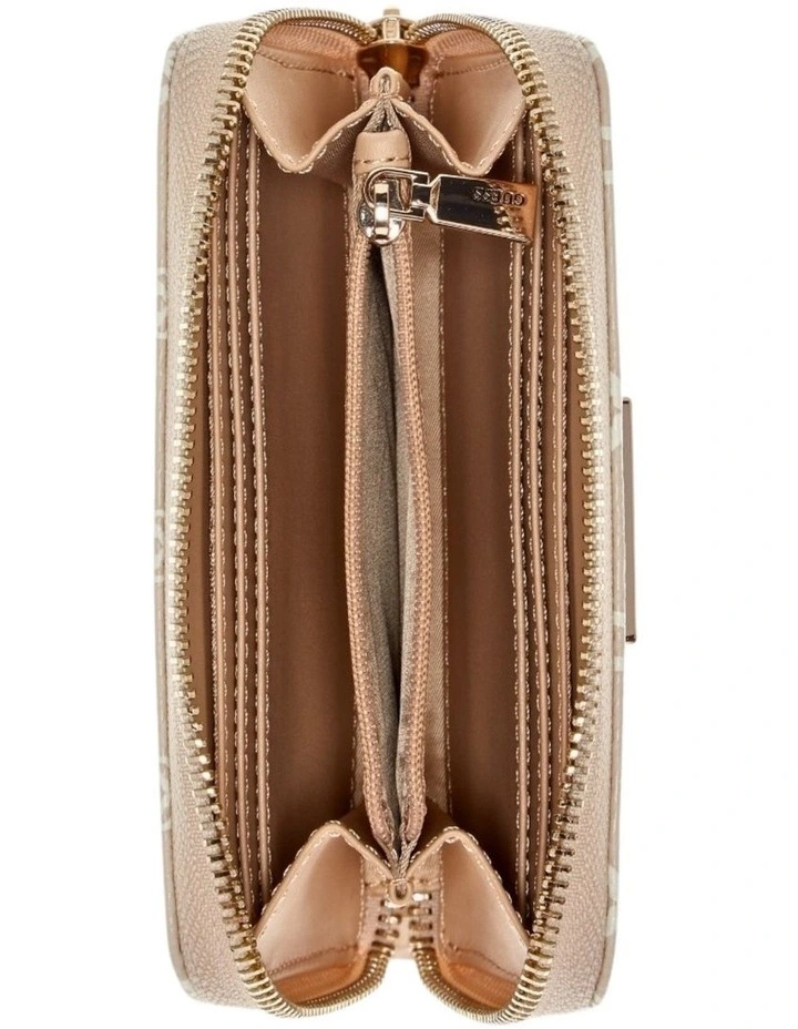 Isemay Medium Zip Around Wallet in Cream image 3