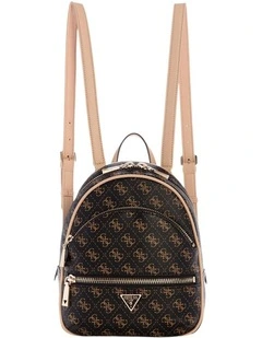 Brown Logo Manhattan Backpack in Brown