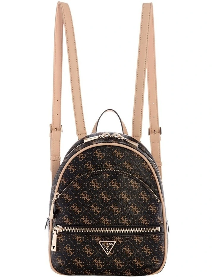 Brown Logo Manhattan Backpack in Brown image 1