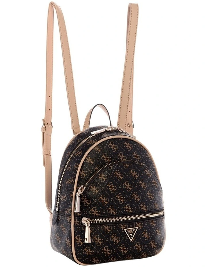 Brown Logo Manhattan Backpack in Brown image 2