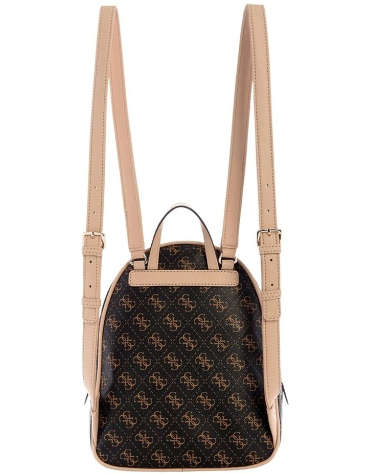 Brown Logo Manhattan Backpack in Brown image 3