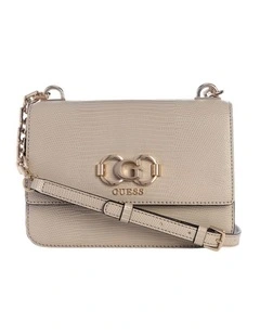 Salinge Flap Crossbody Bag in Taupe