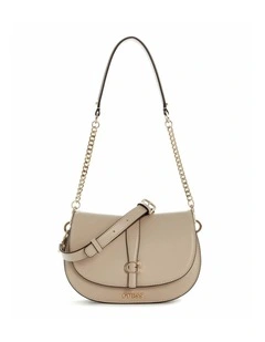 Carrie Flap Shoulder Bag in Taupe