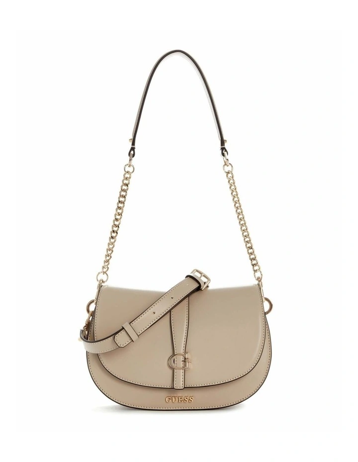 Carrie Flap Shoulder Bag in Taupe image 1