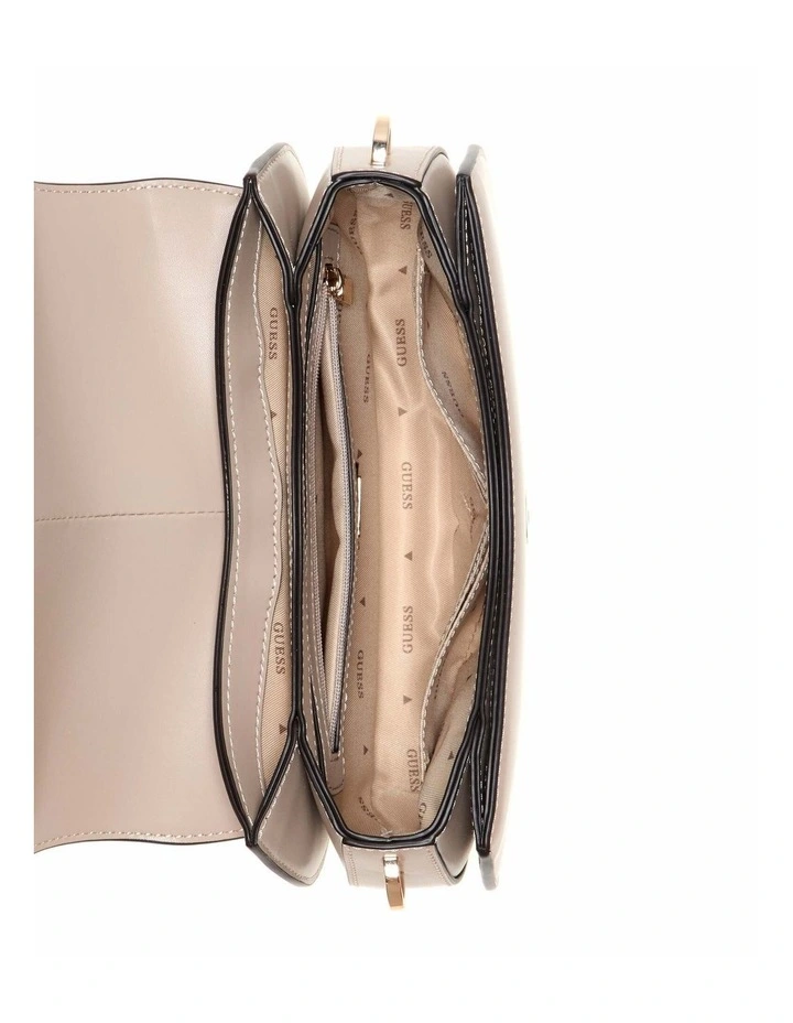 Carrie Flap Shoulder Bag in Taupe image 3
