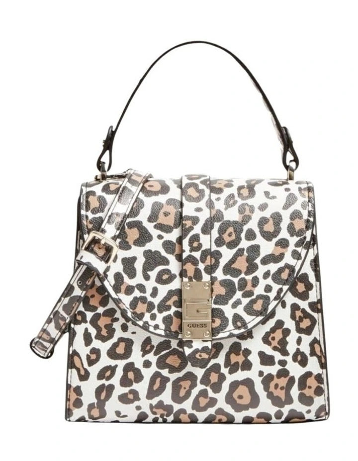 Nerea Top Handle Flap Bag in Leopard image 1