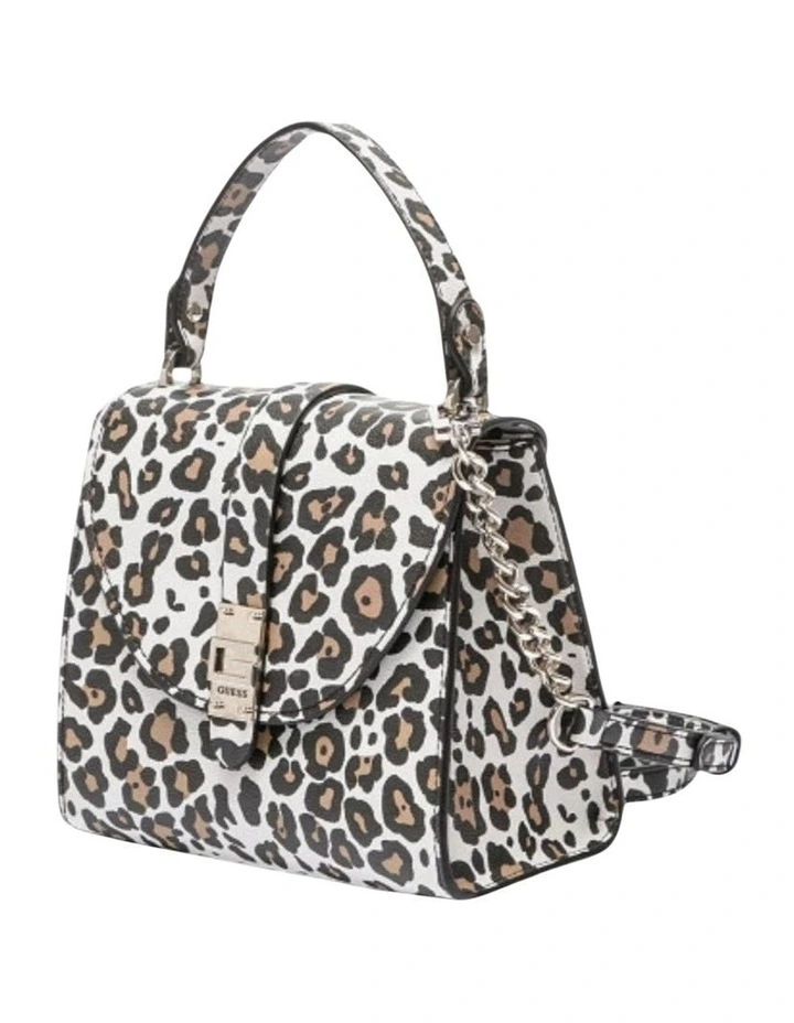 Nerea Top Handle Flap Bag in Leopard image 4