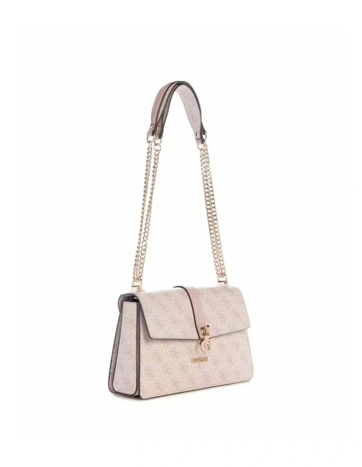 Zamira Convertible Crossbody Flap Bag in Orchid Logo image 2