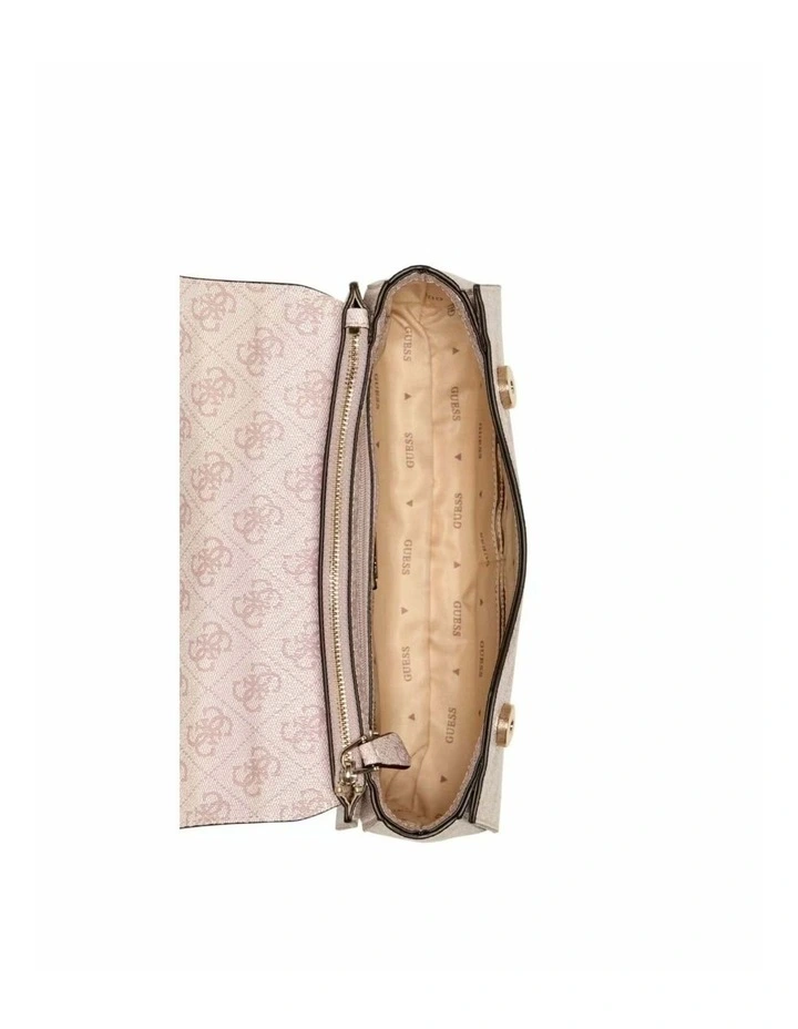 Zamira Convertible Crossbody Flap Bag in Orchid Logo image 3