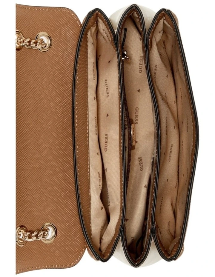 Noelle Convertible Crossbody Flap Bag in Brown image 4