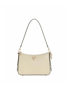 Daryna Top Zip Shoulder Bag in Bone