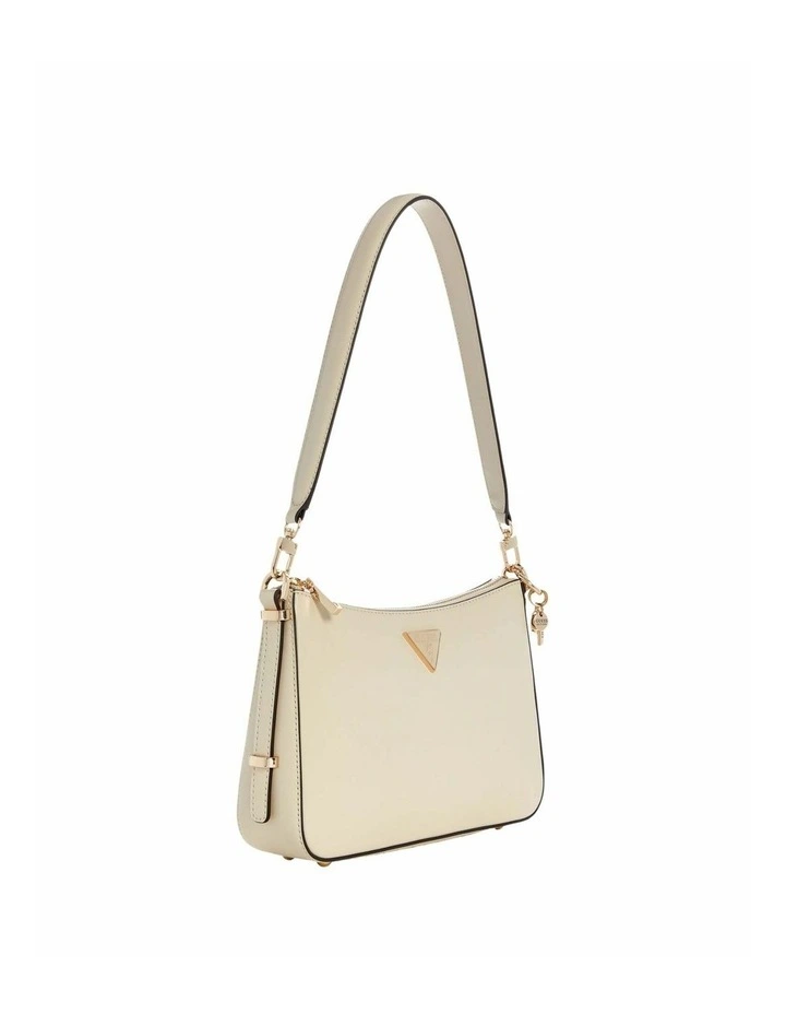 Daryna Top Zip Shoulder Bag in Bone image 2