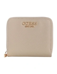 Laurel Small Zip Around Wallet in Taupe