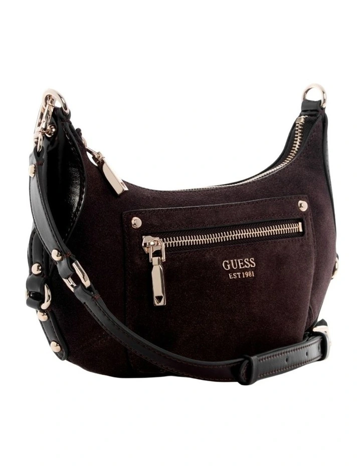 Marsha Suede Mini Crossbody Bag in Espresso image 2