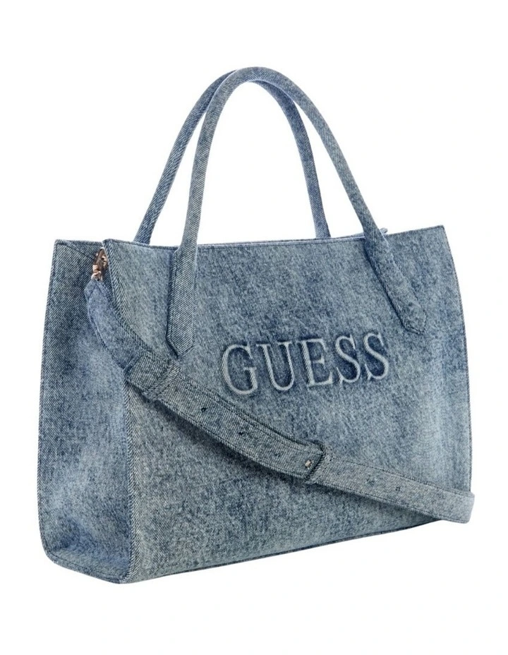 Jodi Logo Tote Bag in Denim image 2
