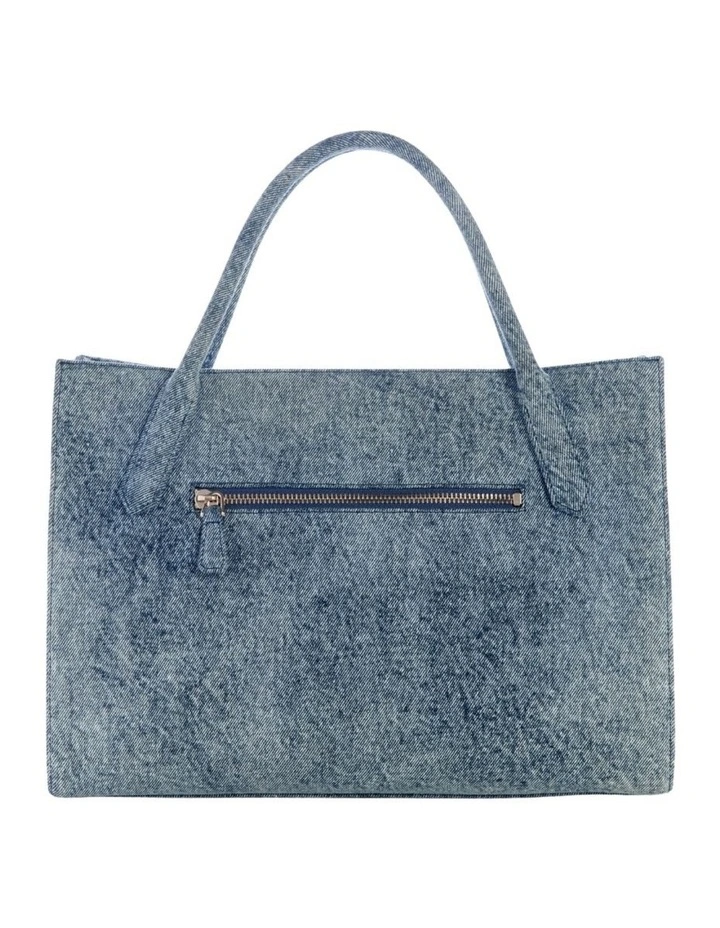 Jodi Logo Tote Bag in Denim image 3