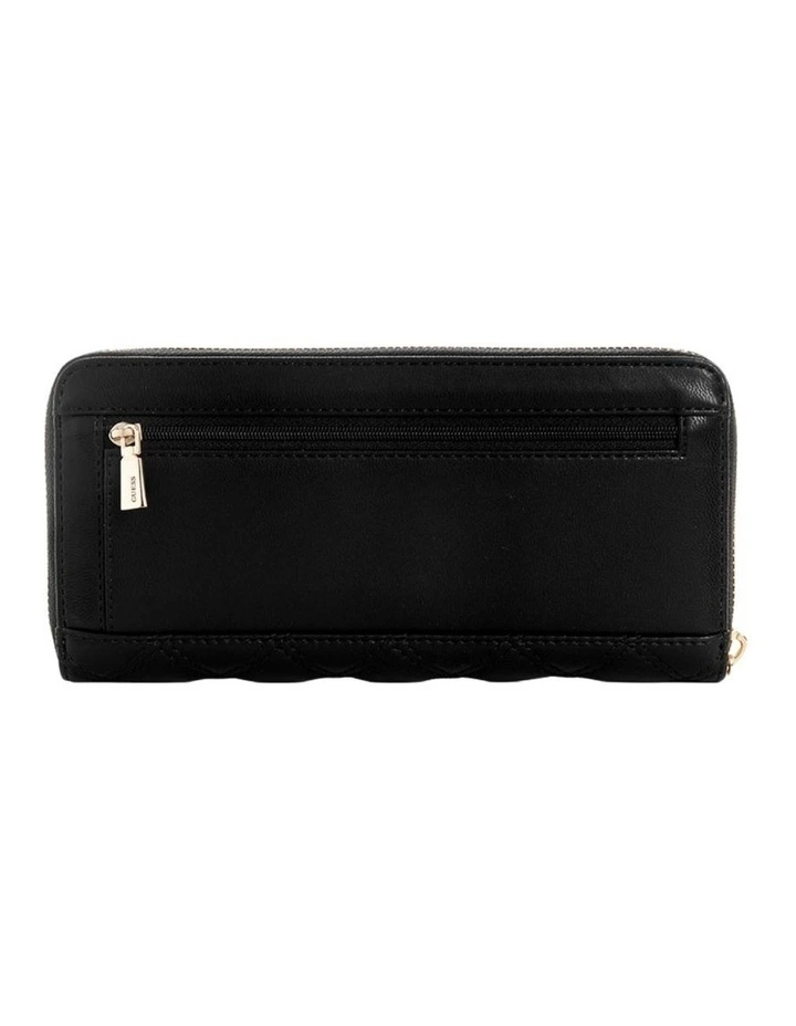 Giully Large Zip Around Wallet in Black image 2