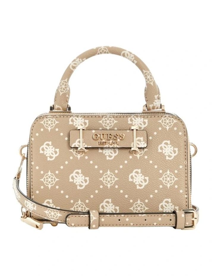 Silia Mini Satchel Bag in Biscotti Logo image 1