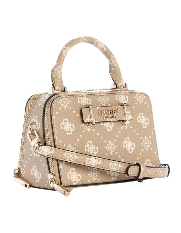 Silia Mini Satchel Bag in Biscotti Logo image 3