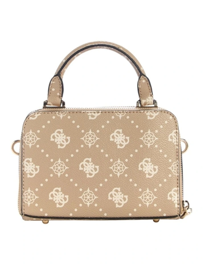 Silia Mini Satchel Bag in Biscotti Logo image 4