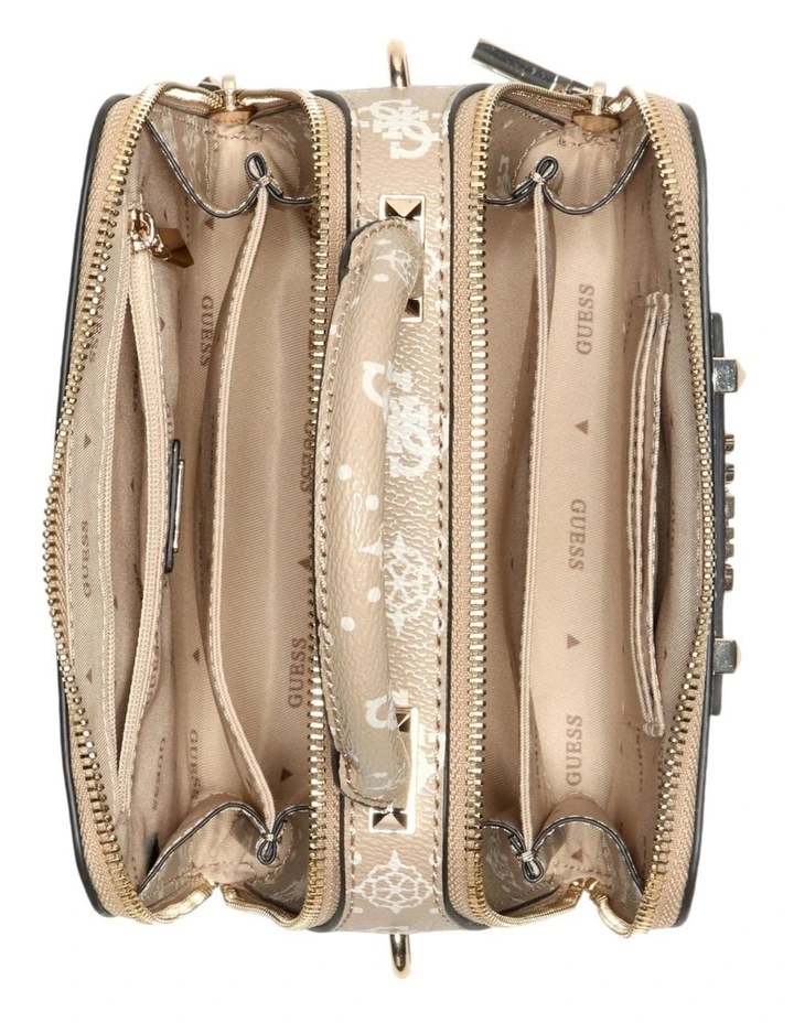 Silia Mini Satchel Bag in Biscotti Logo image 5