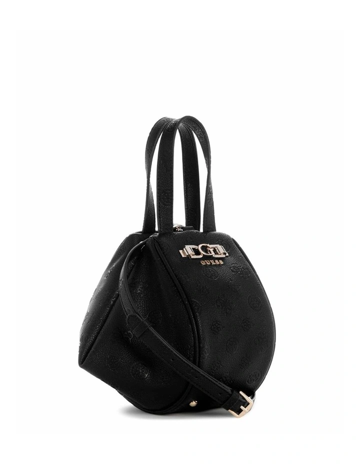 Anise Top Handle Pouch Bag in Black Logo image 2