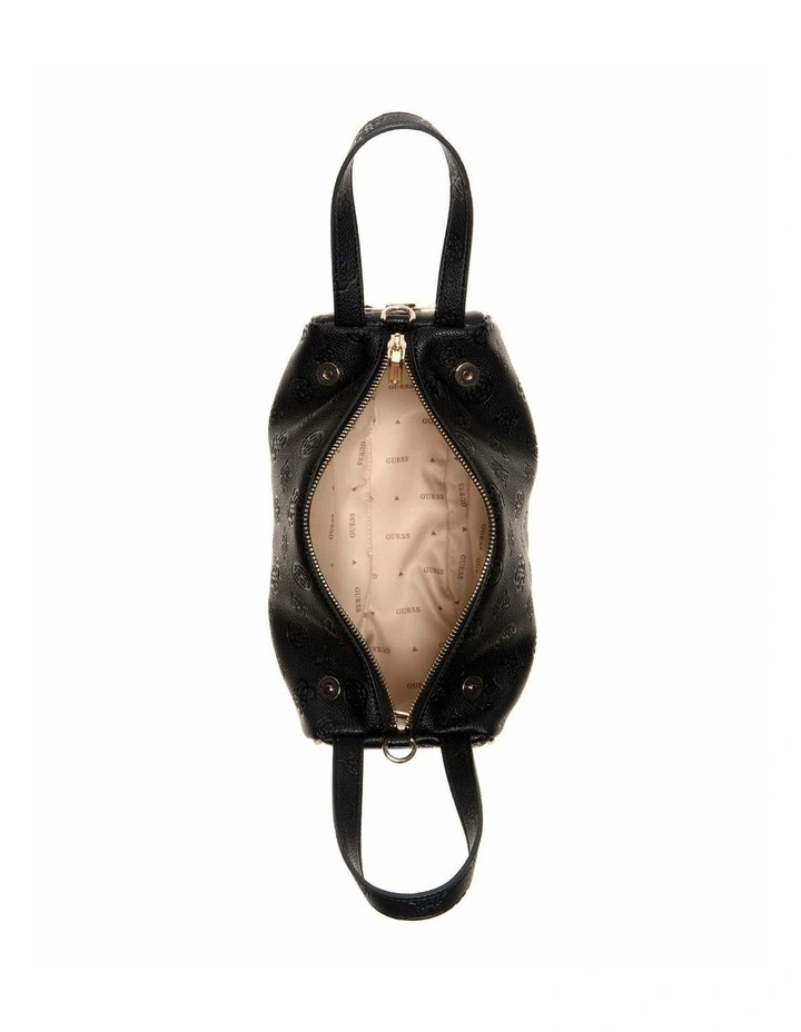 Anise Top Handle Pouch Bag in Black Logo image 3