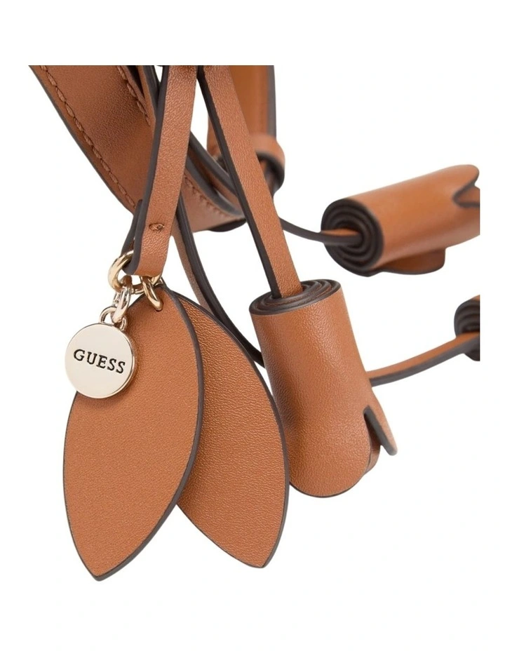 Ofelia Flap Shoulder Bag in Natural/Cognac image 5
