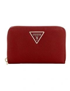 Laurel Medium Zip Around Wallet in Garnet