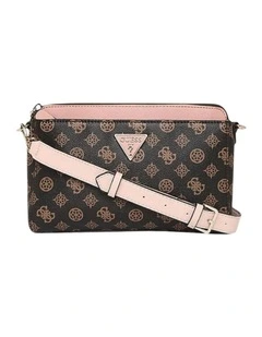 Maddy Girlfriend Crossbody Bag in Brown/Blush