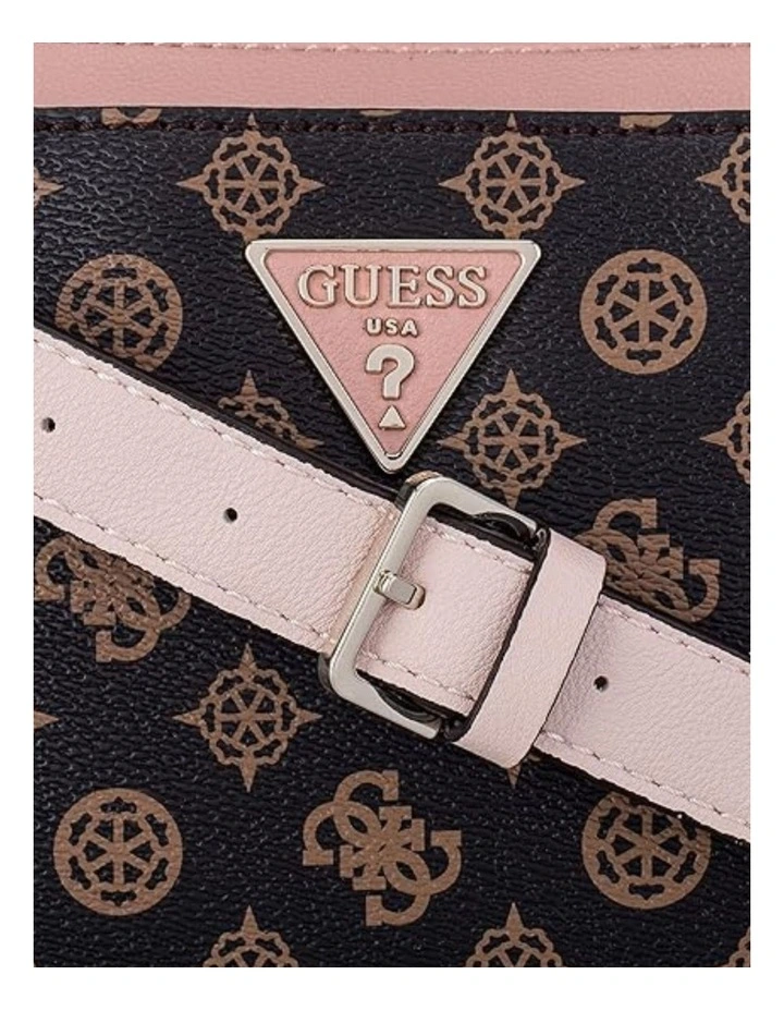 Maddy Girlfriend Crossbody Bag in Brown/Blush image 7