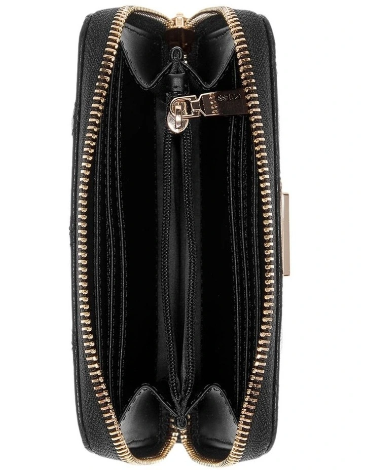 Laurel Medium Zip Around Wallet in Black image 3