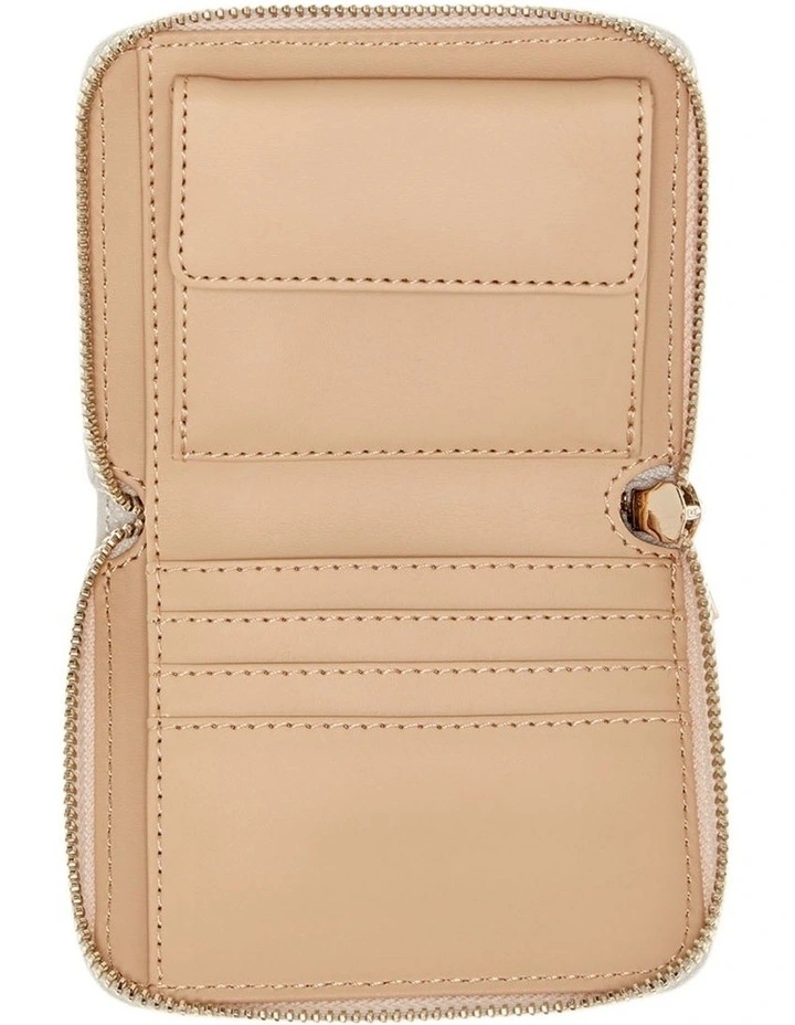 Laurel Small Zip Wallet in Ivory image 3