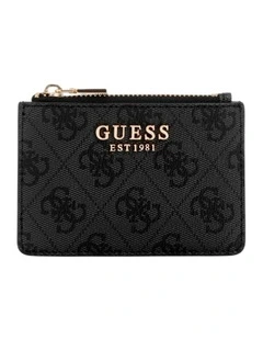 Laurel Credit Card Case Wallet in Coal Logo