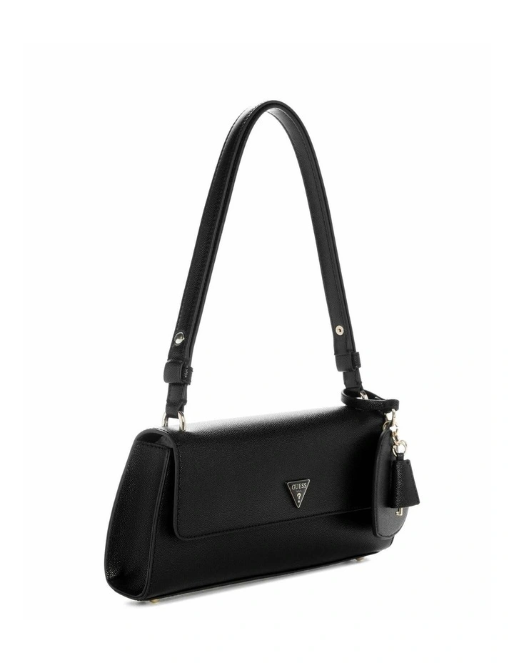 Isobel Convertible Crossbody Flap Bag in Black image 2
