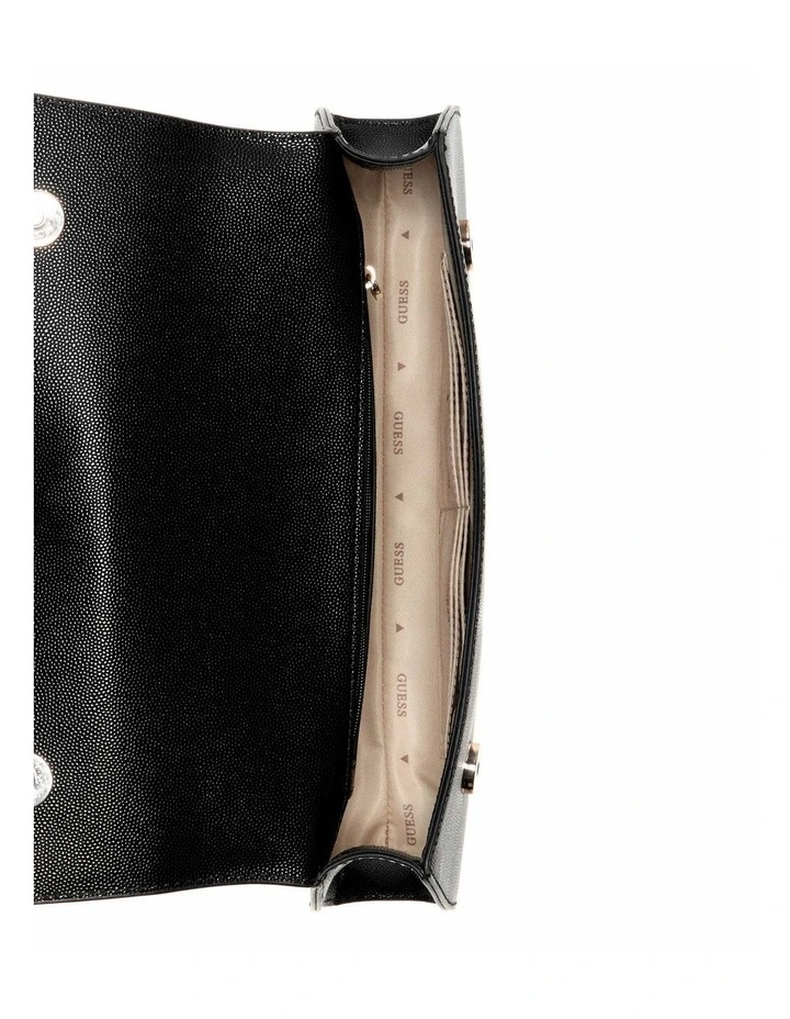 Isobel Convertible Crossbody Flap Bag in Black image 3