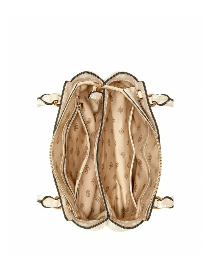 Daryna Double Compartment Satchel in Sand Logo image 3