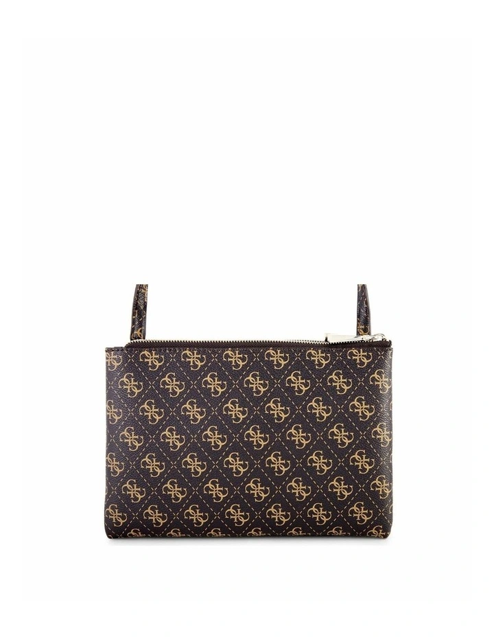 Naya Double Zip Crossbody Bag in Brown image 5