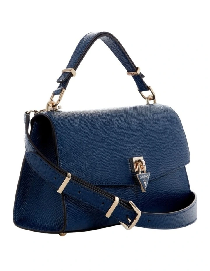 Patsie Top Handle Flap Bag in Navy image 2