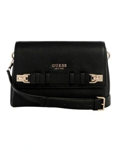 Gregoria Flap Crossbody Bag in Black