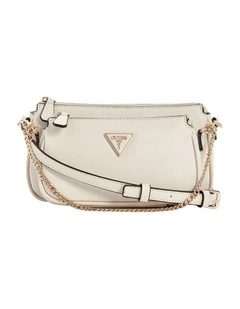 Noelle Double Crossbody Pouch Bag in Bone