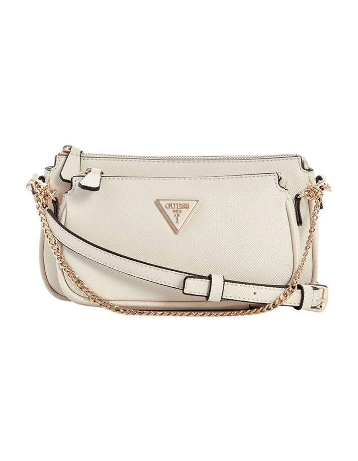 Noelle Double Crossbody Pouch Bag in Bone image 1