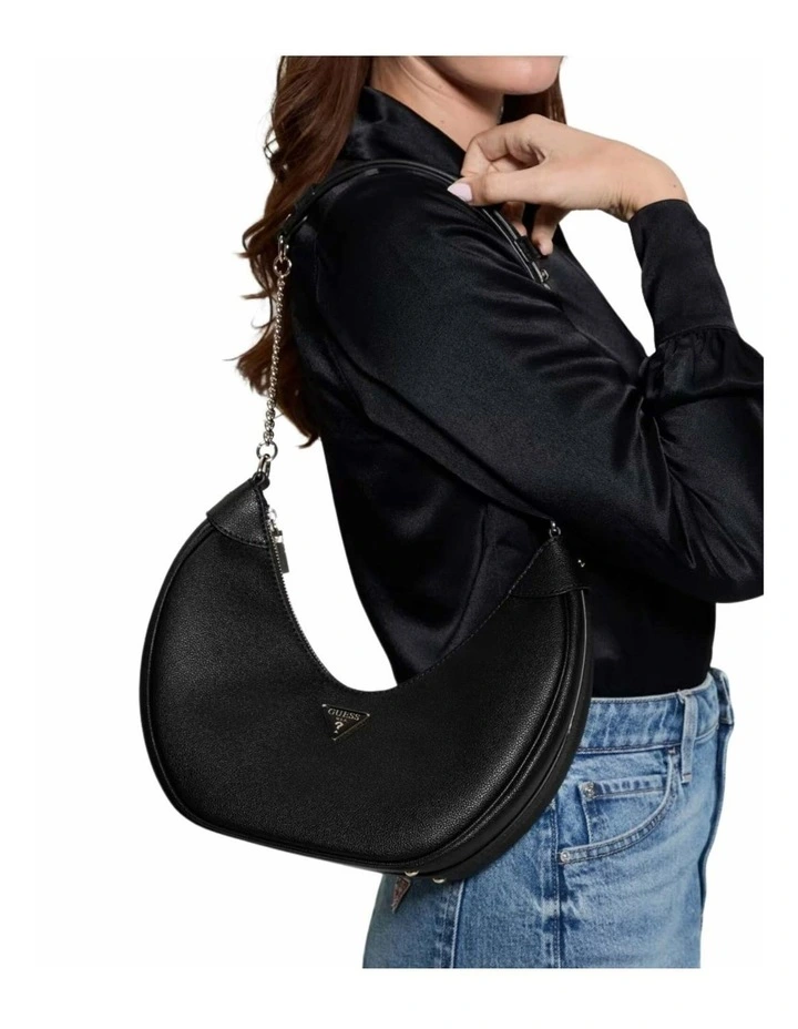 Fedora Hobo Bag in Black image 3